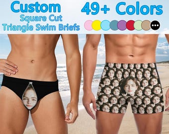 Slip da bagno personalizzati con la tua faccia, costumi da bagno personalizzati, Speedo con foto personalizzata