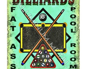 Billards Pool Room funny decoration METAL SIGN vintage style game room wall art 149