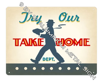 Take Out restaurant Diner Deli METAL SIGN gift for eatery window display wall decor art