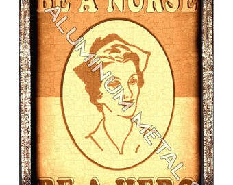 Nurse insperational RN decorstion METAL SIGN 1950 vintage antique style hospital wall decor 415