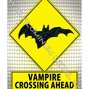 Vampire BAT dracula horror metal STREET SIGN funny halloween Wall decor 067