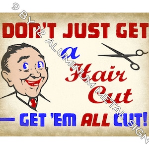 Barber shop decorations METAL SIGN funny joke gift vintage style wall decor