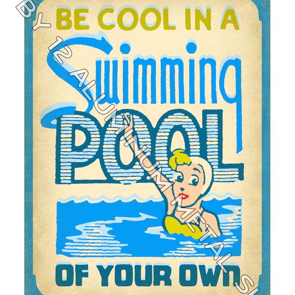 Vintage Swimming Pool Signs - Etsy