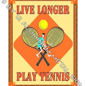 TENNIS ball racket METAL SIGN funny sports Awesome locker gift wall decor 232