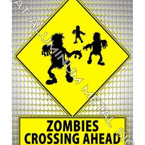 ZOMBIES Halloween decoration METAL SIGN funny Thriller dance haunted house garage kids room wall decor art 478