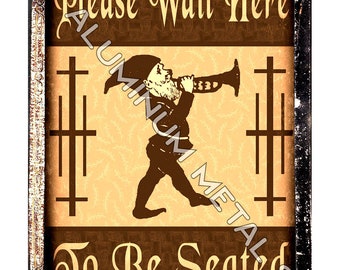 Restaurant Restaurant Wait to be seated METAL SIGN Great gift for diner wall decor art 247