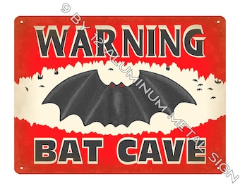 Little Bat Cave Wooden Nursery Boy's Room Door Sign 