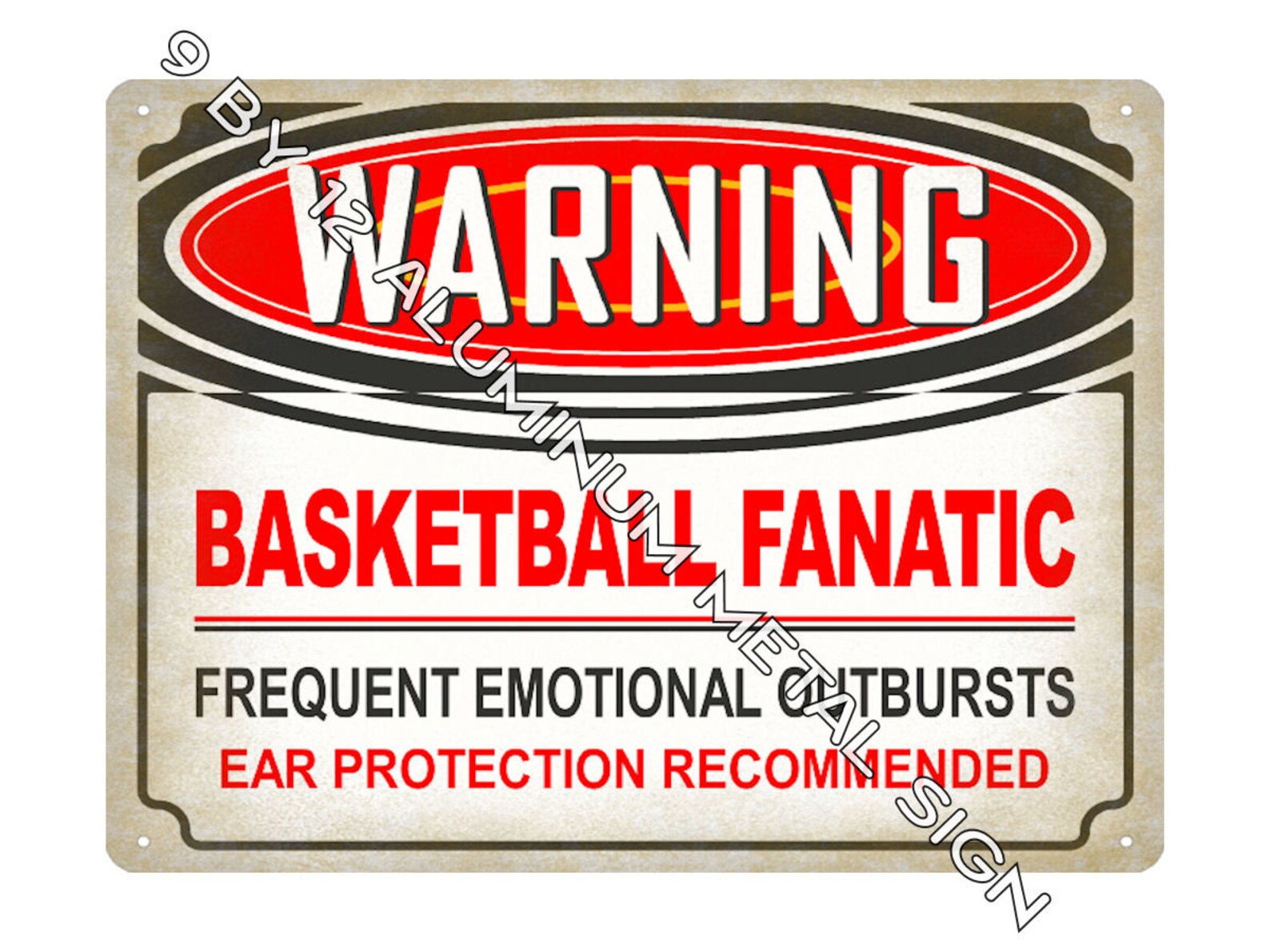 Funny Basketball Fanatic Decorations METAL SIGN Fanatic Sign Etsy