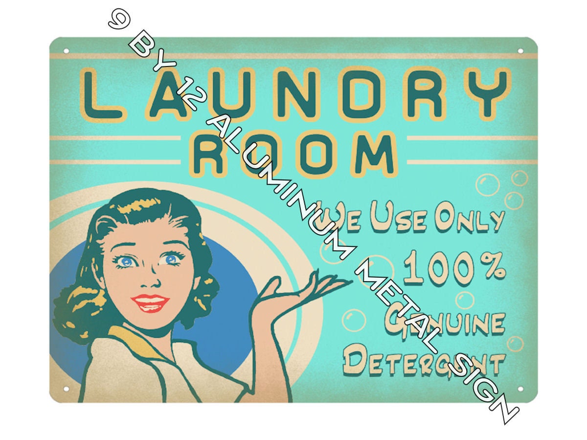 Laundry Room Detergent Metal SIGN Soap Suds Vintage style Wall Art Country Cabin decorations Humor