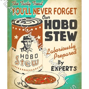 Hobo Stew diner restaurant decorations Metal SIGN Vintage style FUNNY kitchen wall decor