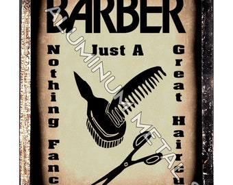 Vintage Barber Shop decorations metal Sign Hair stylist / retro antique style wall decor 007
