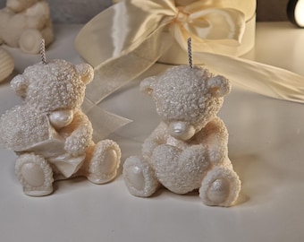 Teddy-Kerzen – Valentinstag Geschenkidee