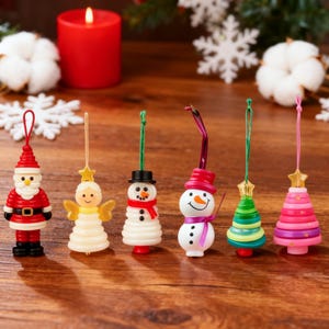 Kit para crear tu propio adorno navideño de Papá Noel con botones, manualidad navideña para niños y adultos, actividad navideña fácil.