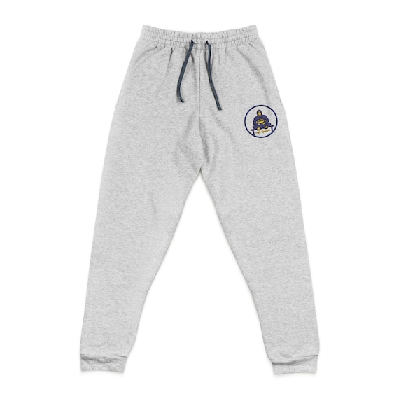 Mindful Quarterback Joggers | Purple & Gold | Breathe Believe Ball | Sports Meditation Sweatpants (Embroidered Hip)