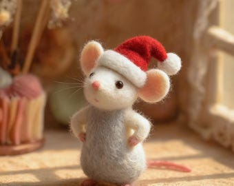 Handmade Needle Felted Mouse – Cute Wool Animal Figurine, Mini Mouse Doll, Home Decor Gift for Animal Lovers| Mini Mouse Doll