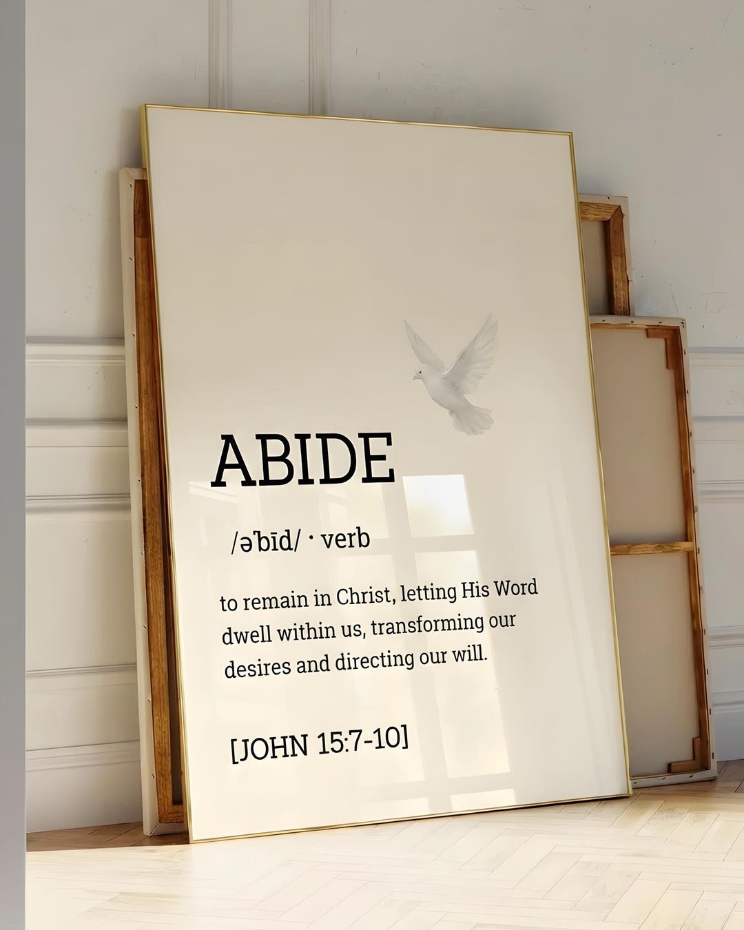 Abide Definition Print | Minimalist Christian Wall Art (digital ...