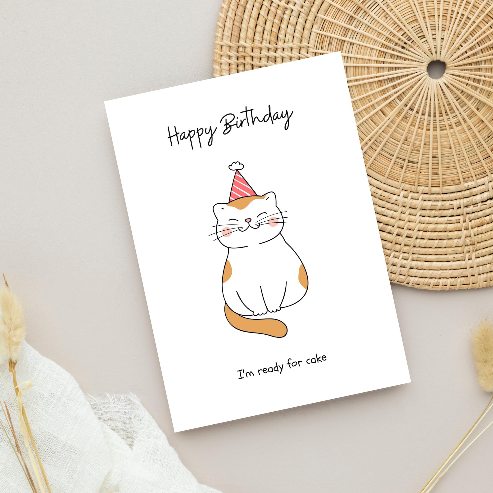 Cute Cat Birthday Card Printable | Funny Cat Lover Birthday Card ...