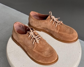 Barefoot Anatomical Suede  Sneakers for Women | Tie Sneakers |  Soft Low-Top Trainers |  Stylish Everyday Kicks |  Women's Barefoot Flats