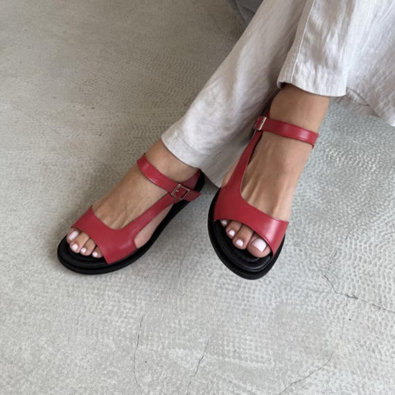 Handmade Strappy Leather Sandals | Flats for Women | Summer Shoes | Woman Shoes