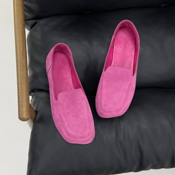 Women’s Anatomical Leather Loafers | Minimalist Slip-On Leather Shoes | Wide Toe Comfort Flats | Handmade Everyday Elegant Footwear