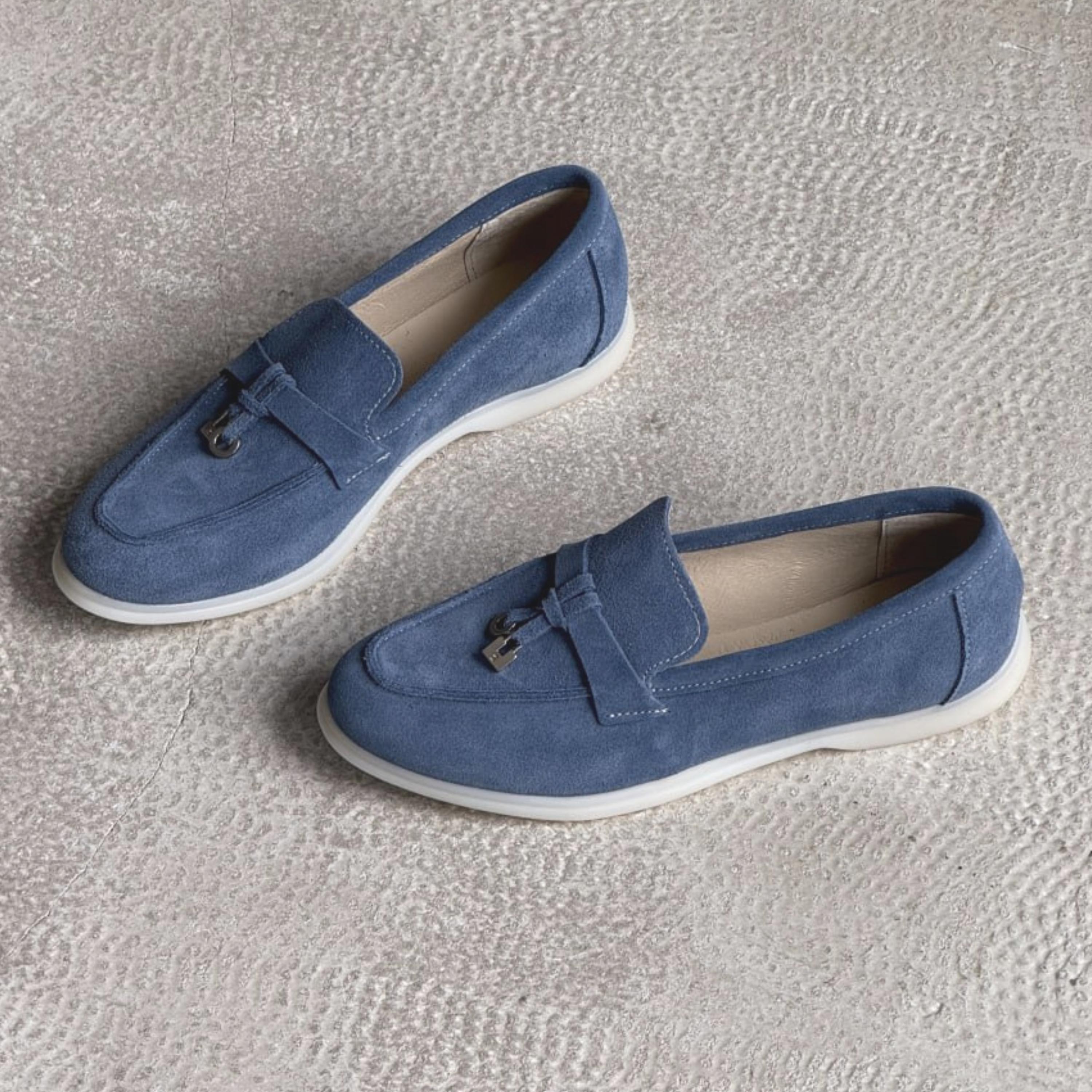 MENS LACOSTE SUEDE CRAFT LEATHER TONAL DRIVER LOAFER - NAVY BLUE - SIZE 7.5 Suede Loafers Men Black - Etsy main image 4