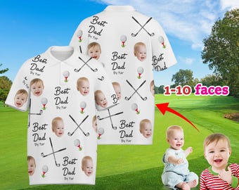Polo de golf personalizado, foto personalizada, regalo para papá