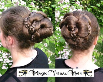 Braid Hair Bun Chignon 20 50 Cm Long Custom Hair Etsy