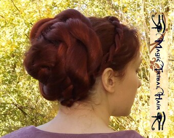 Renaissance Twist Braid Hair Bun Custom Color Goth Medieval Etsy