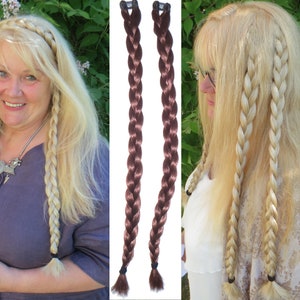 Clip-in Accent Braids YOUR COLOR Natural braided clip hair extensions