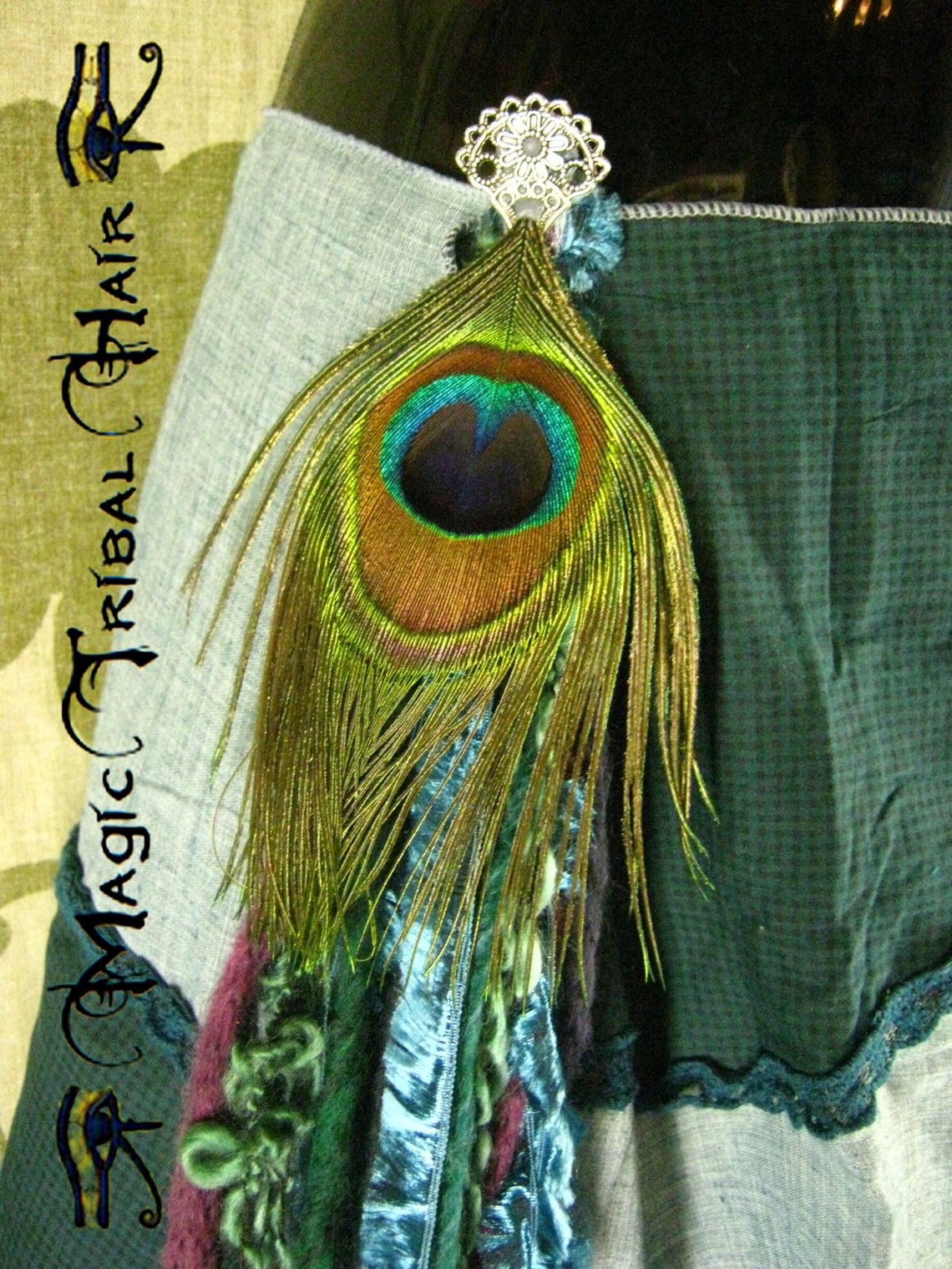 PEACOCK FEATHER Boho Yarn Falls Bellydance TASSELS for Belt & Etsy