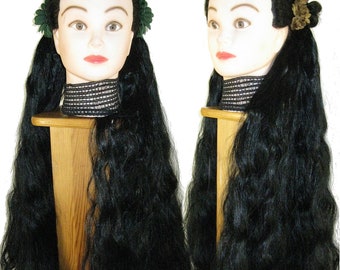 2 HAIR FALLS goth LOLITA braids Cosplay extension Custom color & structure size M 22''/ 55 cm long Tribal Fusion belly dance Anime Larp wig