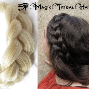 French Braid Headband YOUR HAIR COLOR thin & wide braided halo plait