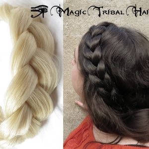 Braid Headband YOUR HAIR COLOR thin & wide braided hairband French braid hairpiece Bride wedding hair accessory Boho halo hair crown plait