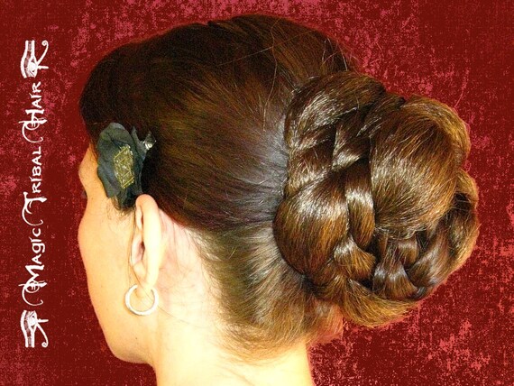 Chignon Custom Color Hair Bun Steampunk Bride Braided Updo Etsy