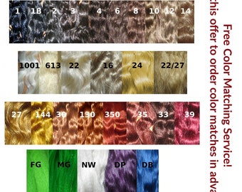 color swatches for braid REFUNDED on RETURN & ORDER color samples for braids up to 20 inches/ 50 cm custom color braid hair piece extensions