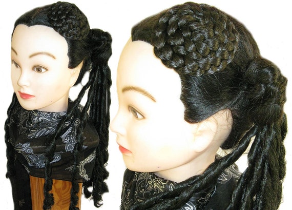 Hair Piece Large Renaissance Rosette Custom Color Medieval Rose Bun Prom Wedding Updo Braided Hairpiece Reenactment Viking Norse Hairdo