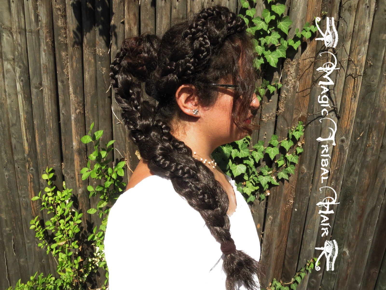 Messy Hair Braid YOUR HAIR COLOR Undone look multi-styling hair extension 20'' long plait Wedding bride braided ponytail Fantasy hair piece - .br Messy Hair Braid YOUR HAIR COLOR Undone look multi-styling hair extension 20'' long plait Wedding bride braided ponytail Fantasy hair piece - .br