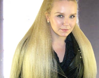 GOTH HAIR FALL Fantasy fairy hair piece Larp hair extension size M 22''/ 55 cm Gothic Lolita ponytail Cosplay wig Woodland fairy hair braid