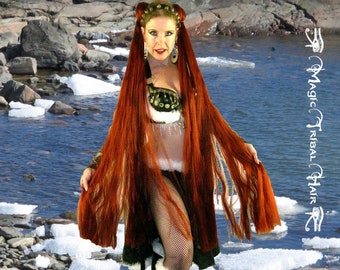 Viking Hair Falls 39 IN long cosplay extensions Renaissance pigtails