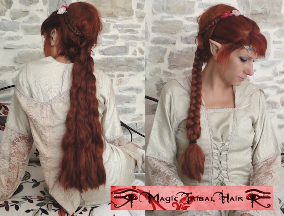 Braid Hair Falls 2 In 1 Hairpiece Your Hair Color Wavy Hair Etsy