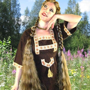 2 x BRAID EXTENSIONS 36&#39;&#39;/90 cm Hair falls Custom Color Renaissance Bride Wedding hair piece Reenactment Tribal Fusion belly dance plaits