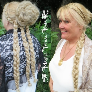 Messy Clip-in Braids YOUR COLOR Natural braided plait hair extensions
