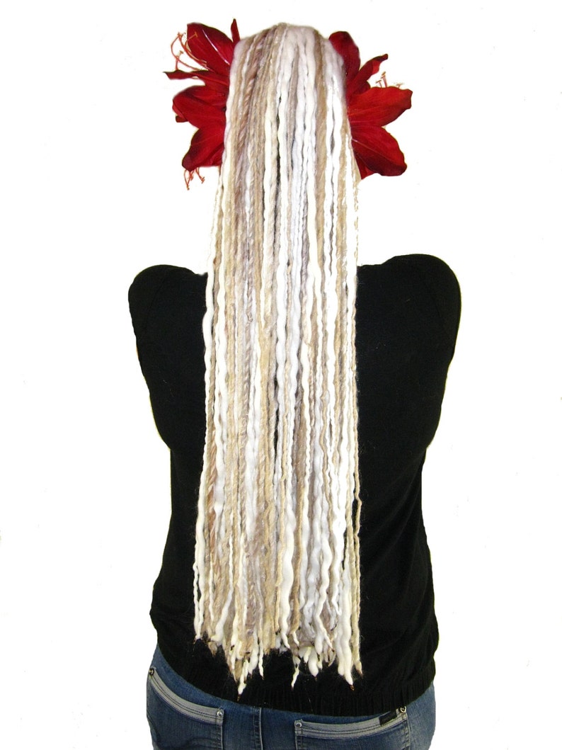 DREADLOCKS FAIR BLONDE Yarn Dread Hair Falls 112 Dreads 60cm/ Etsy