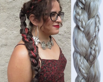 Messy Rapunzel Hair Braid YOUR HAIR COLOR Undone look hair extension 20'' long plait Wedding bride braided ponytail Fantasy hair piece