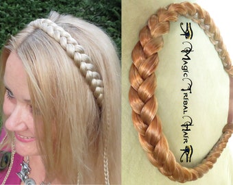 Braid Hairband YOUR HAIR COLOR Bride plait hairpiece Grecian headband