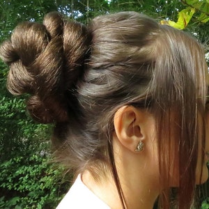 Rose Chignon Hair Piece YOUR HAIR COLOR Bun cover hair extension braid Classic ballet twist bun Wedding bride topknot Clip on prom hairpiece