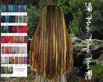 Dreadlocks Clip-in Dreads Extensions PICK YOUR COLOR Yarn dread falls