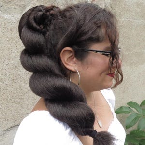 Afro Twist Braid YOUR HAIR COLOR African American rope braid xl ponytail hairpiece Soul plait Afrohemian extension Wedding hair accessory