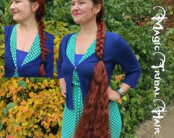 Paranda Braid Extension YOUR COLOR 39 IN wavy hair filler piece plait Magic Tribal Hair Renaissance prom ponytail Belly dance braid enhancer