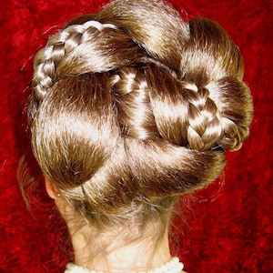 Braided Chignon Bun Cover Hairpiece YOUR HAIR COLOR Wedding clip on bun Beehive updo hair extension Boho hair bun Bride hairdo accessory